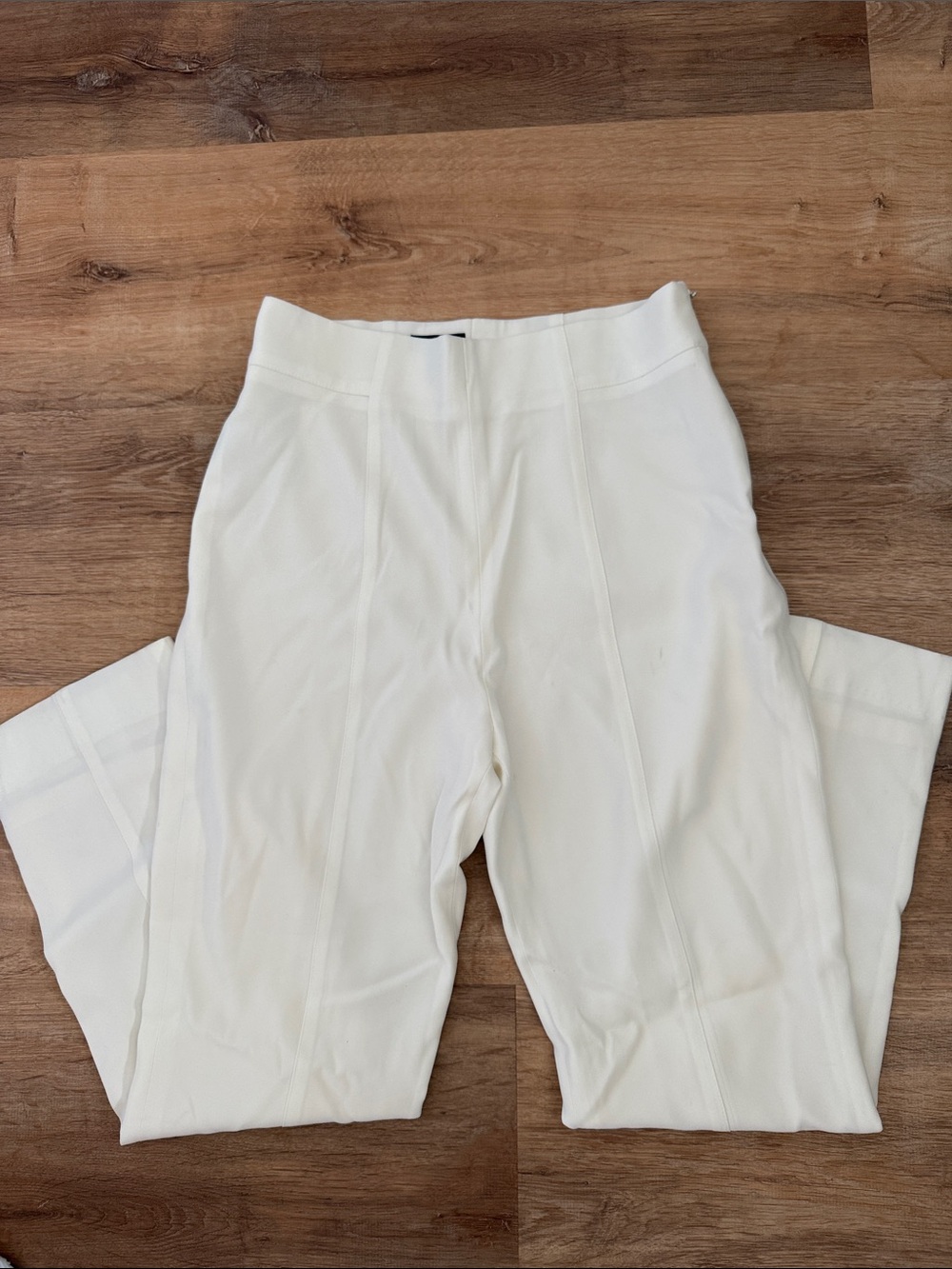 Escada Off-White Wide-Leg High-Rise Trousers